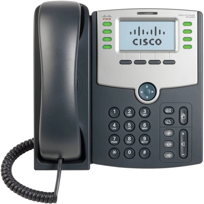 Cisco SPA508G 8-Line IP Phone with monochrome LCD graphical display