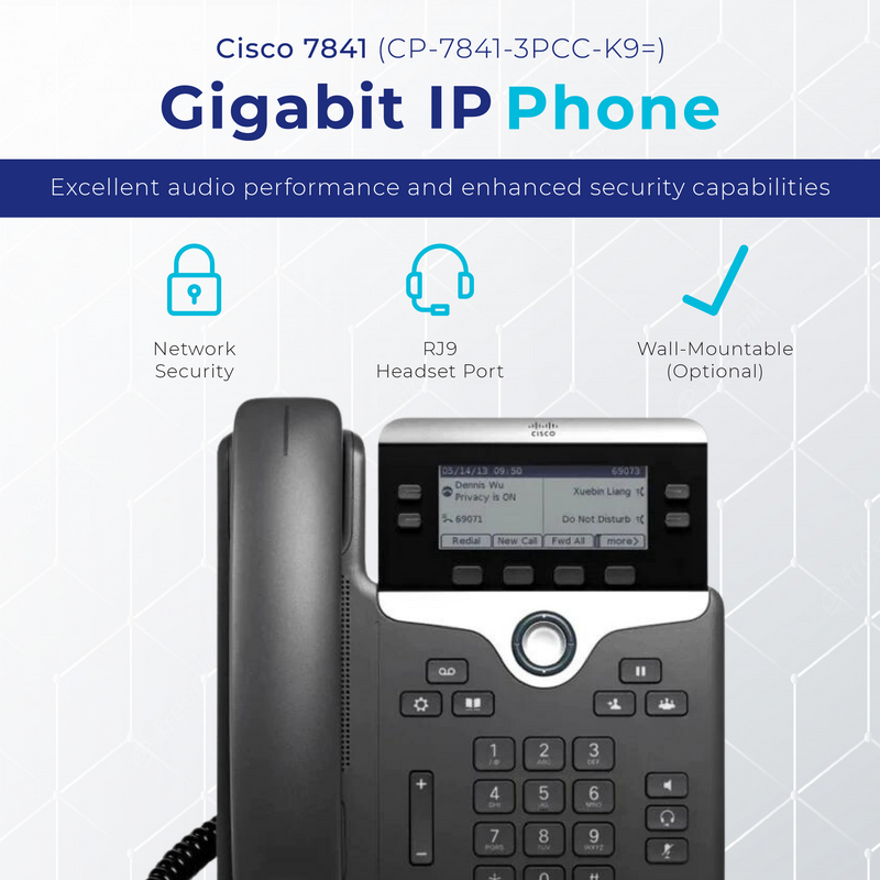 Cisco 7841 Gigabit IP Phone CP 7841 3PCC K9 Easy Integration cisco-7841-gigabit-ip-phone-cp-7841-3pcc-k9-easy-integration