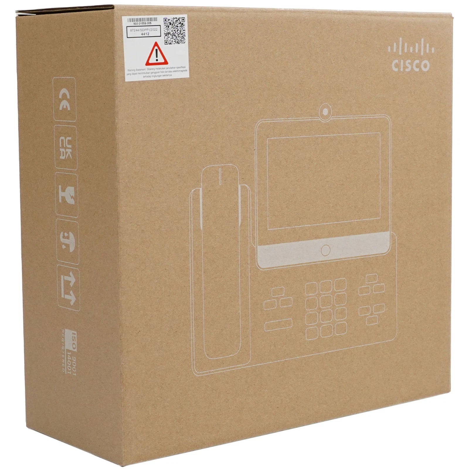 Cisco CP-8875-K9 VoIP IP Video Desk Phone 7” Touchscreen Wi-Fi Bluetooth 1080p