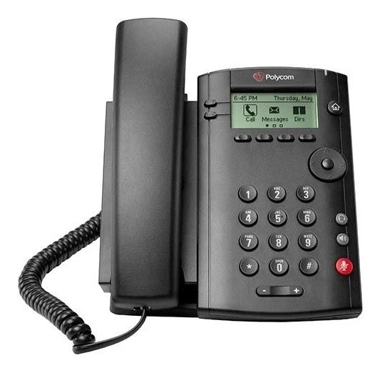 The Polycom VVX 101 1-Line IP Phone is designed for common areas such as lobbies, hallways, elevators, hotel bathrooms, or other settings.