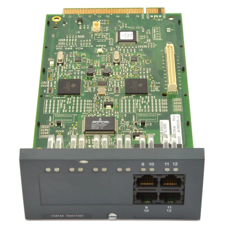 Avaya IP500 VCM 64 Base Card Provides 4 RJ45 ports