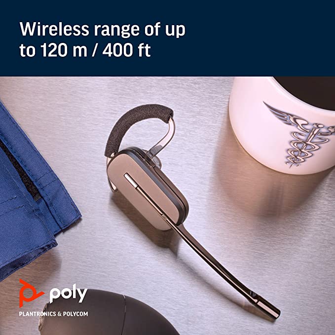 A wireless range of up to 350 feet and long-lasting battery